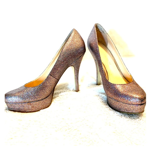 Sparkly Enzo Angiolini platform pumps sz 5.5 - Picture 1 of 5